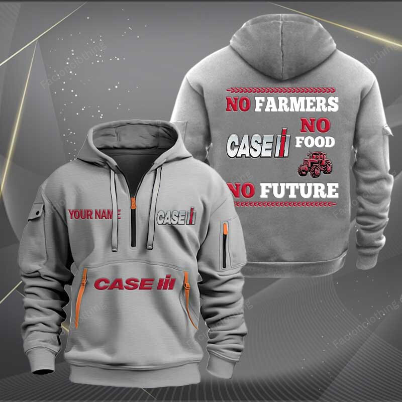 Sportswearmerch Case IH Tractor Personalized Half Zip Hoodie For Fan