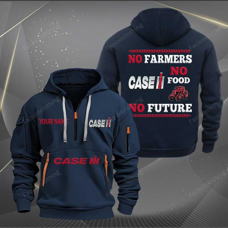 Sportswearmerch Case IH Tractor Personalized Half Zip Hoodie For Fan