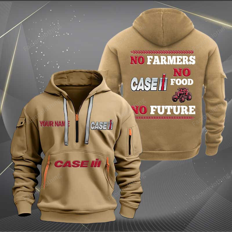 Sportswearmerch Case IH Tractor Personalized Half Zip Hoodie For Fan