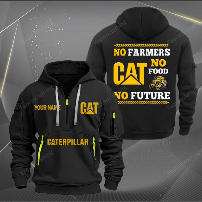 Sportswearmerch Caterpillar Car Personalized Half Zip Hoodie For Fan