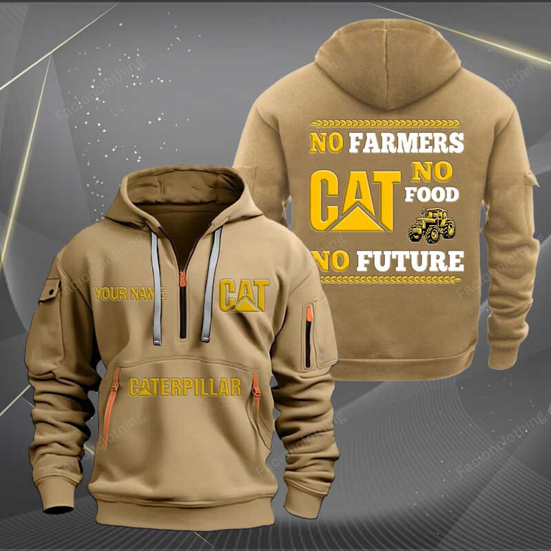 Sportswearmerch Caterpillar Car Personalized Half Zip Hoodie For Fan
