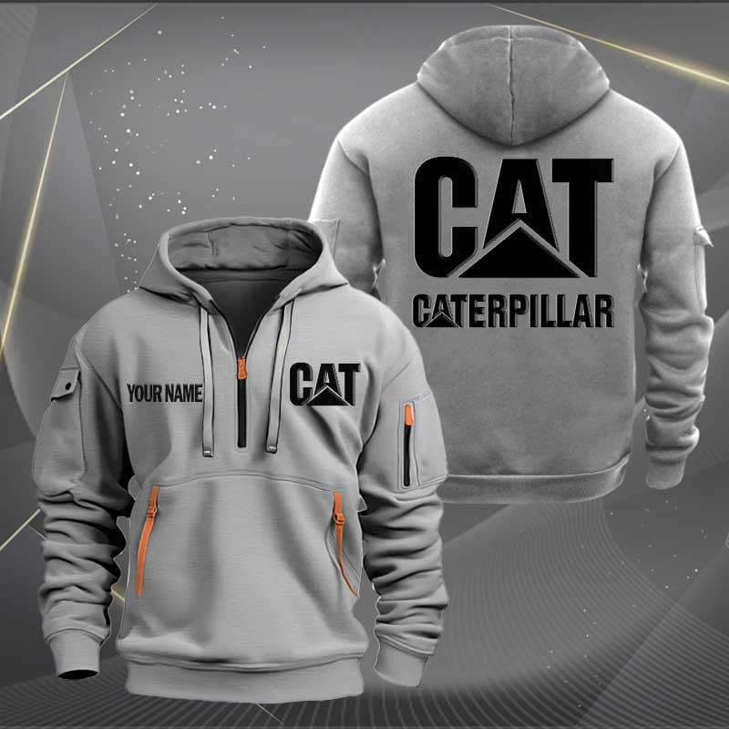 Sportswearmerch Caterpillar Car Personalized Half Zip Hoodie For Fan