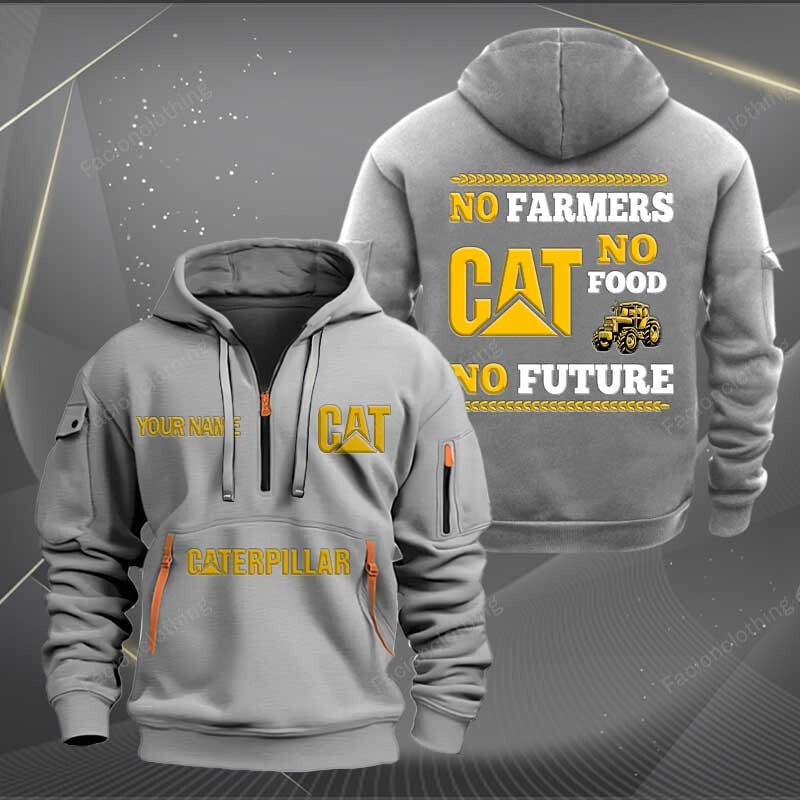 Sportswearmerch Caterpillar Car Personalized Half Zip Hoodie For Fan