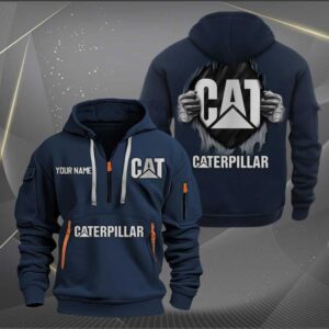 Sportswearmerch Caterpillar Car Personalized Half Zip Hoodie For Fan