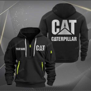 Sportswearmerch Caterpillar Car Personalized Half Zip Hoodie For Fan