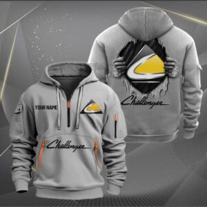 Sportswearmerch Challenger Car Personalized Half Zip Hoodie For Fan