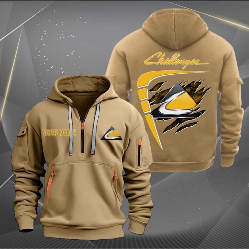 Sportswearmerch Challenger Car Personalized Half Zip Hoodie For Fan