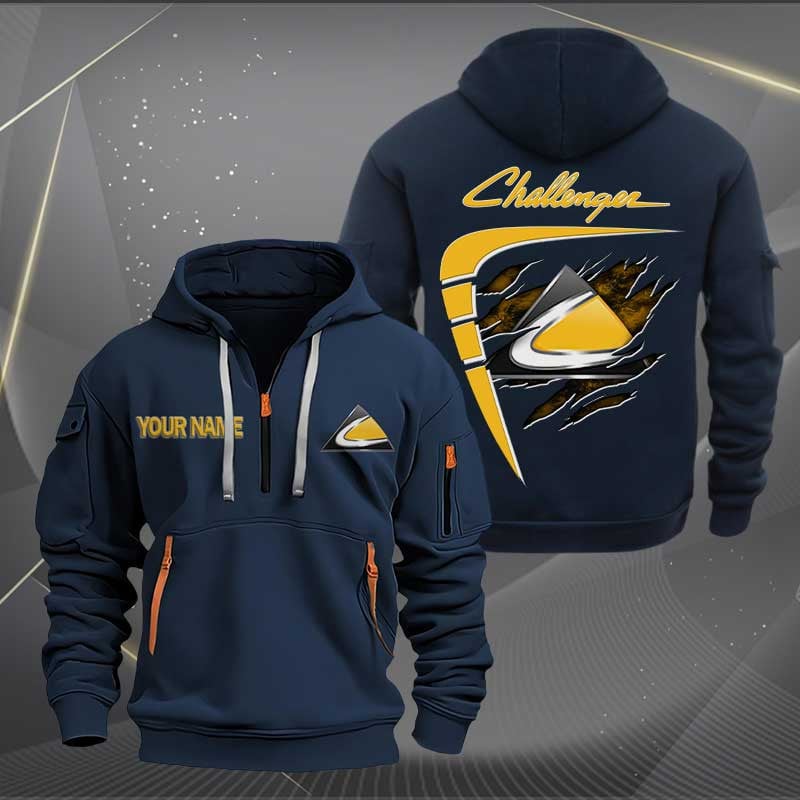 Sportswearmerch Challenger Car Personalized Half Zip Hoodie For Fan