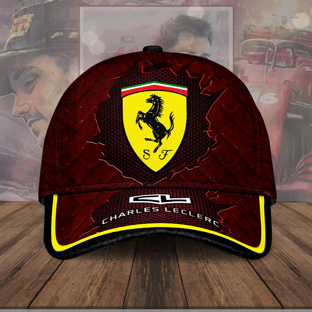 Sportswearmerch Charles Leclerc x Scuderia Ferrari Car Car Classic Cap Gift For Fan
