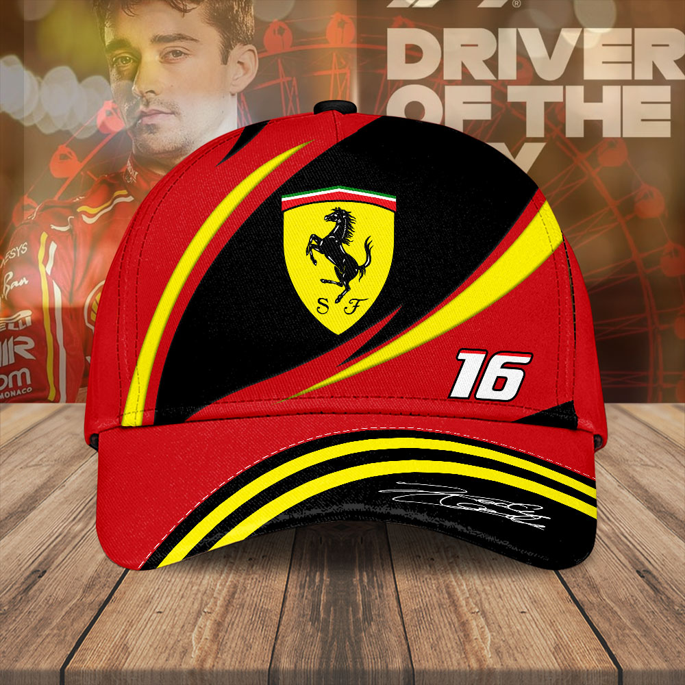 Sportswearmerch Charles Leclerc x Scuderia Ferrari F1 Classic Cap Gift For Fan