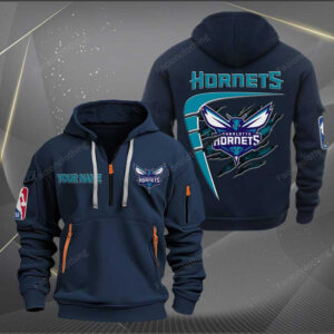 Sportswearmerch Charlotte Hornets NBA Personalized Half Zip Hoodie For Fan