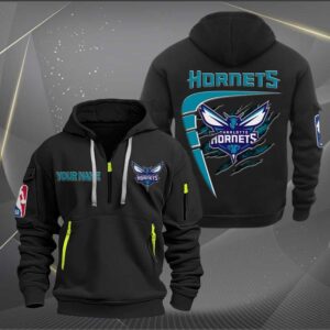 Sportswearmerch Charlotte Hornets NBA Personalized Half Zip Hoodie For Fan