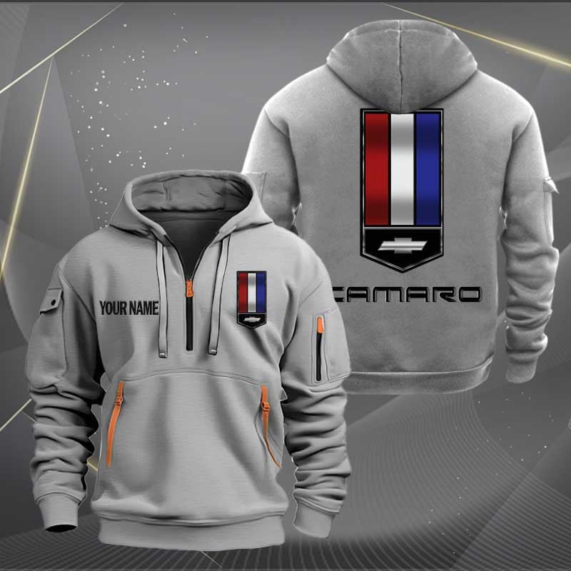 Sportswearmerch Chevrolet Camaro Car Personalized Half Zip Hoodie For Fan