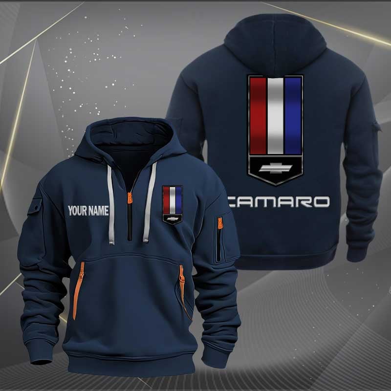 Sportswearmerch Chevrolet Camaro Car Personalized Half Zip Hoodie For Fan