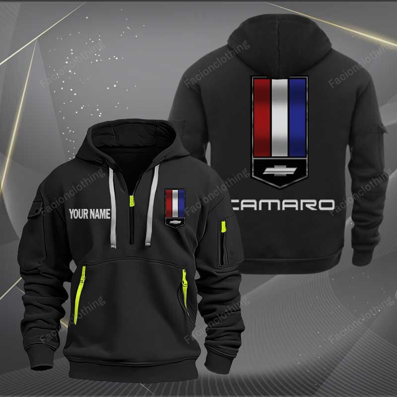 Sportswearmerch Chevrolet Camaro Car Personalized Half Zip Hoodie For Fan