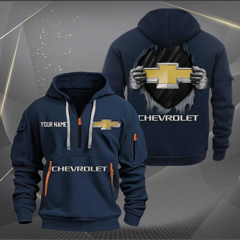 Sportswearmerch Chevrolet Car Personalized Half Zip Hoodie For Fan