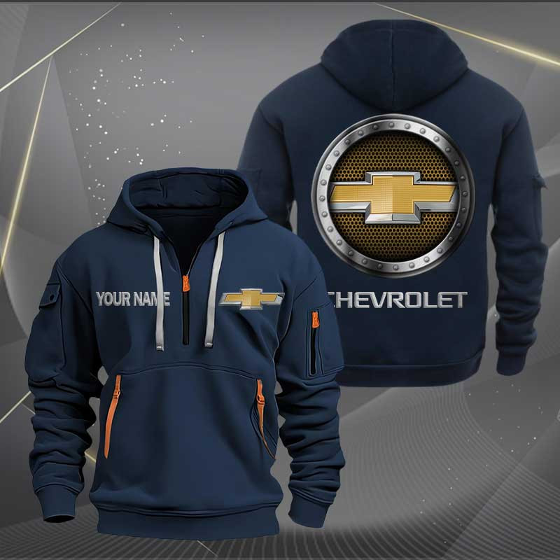 Sportswearmerch Chevrolet Car Personalized Half Zip Hoodie For Fan