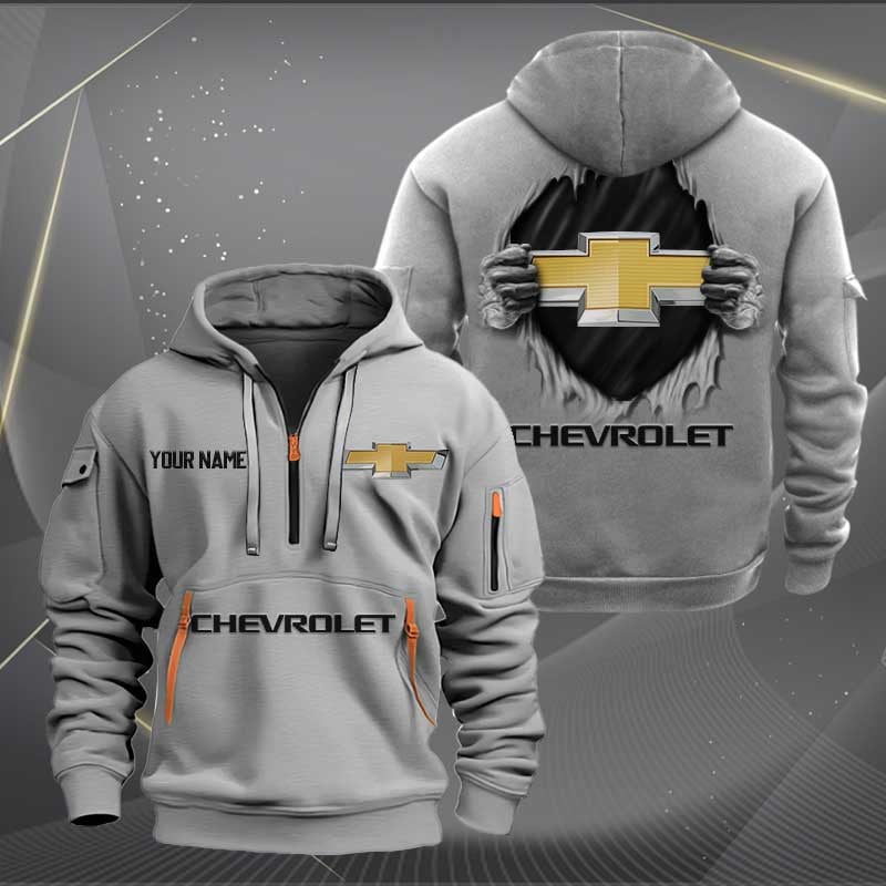 Sportswearmerch Chevrolet Car Personalized Half Zip Hoodie For Fan