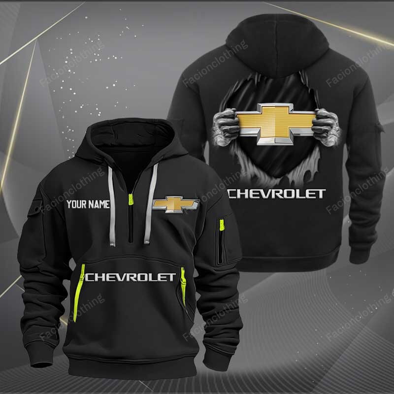 Sportswearmerch Chevrolet Car Personalized Half Zip Hoodie For Fan