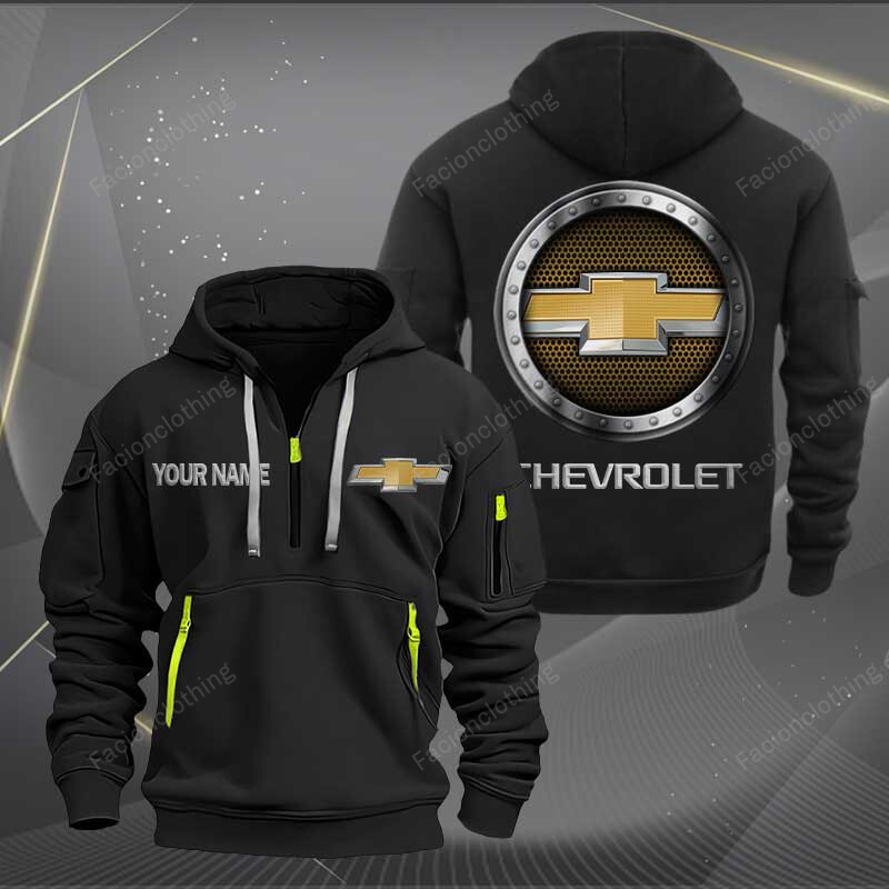 Sportswearmerch Chevrolet Car Personalized Half Zip Hoodie For Fan