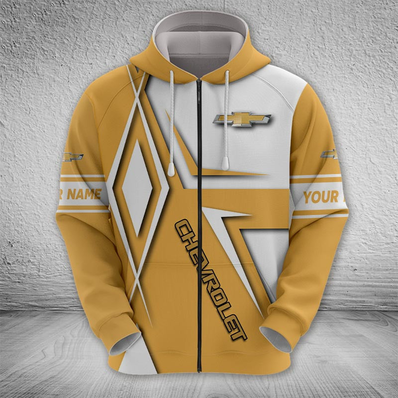Sportswearmerch Chevrolet Car Zip Hoodie For Fan
