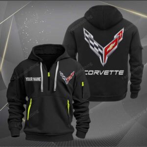 Sportswearmerch Chevrolet Corvette Car Personalized Half Zip Hoodie For Fan