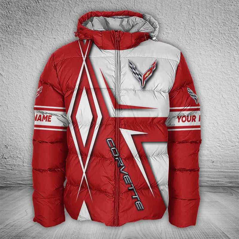 Sportswearmerch Chevrolet Corvette Car Puffer Jacket For Fan