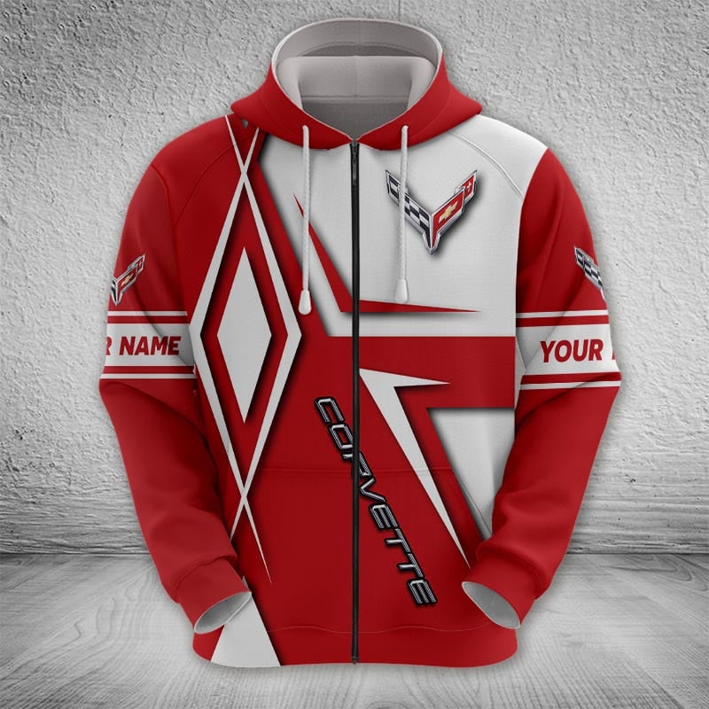 Sportswearmerch Chevrolet Corvette Car Zip Hoodie For Fan