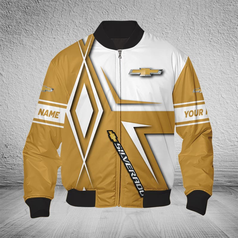 Sportswearmerch Chevrolet Silverado Car Bomber Jacket For Fan
