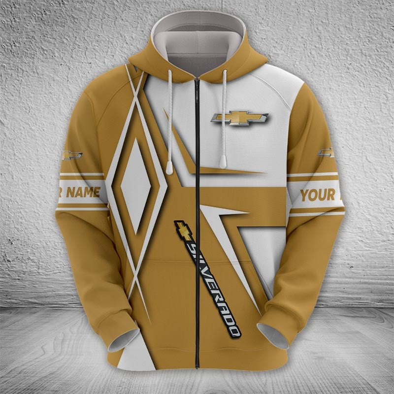 Sportswearmerch Chevrolet Silverado Car Zip Hoodie For Fan