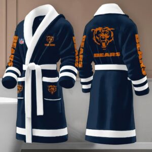 Sportswearmerch Chicago Bears NFL New Fleece Bathrobe Personalized Gifts For Fan