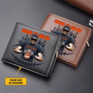 Sportswearmerch Chicago Bears NFL Personalized Men Wallet For Fan