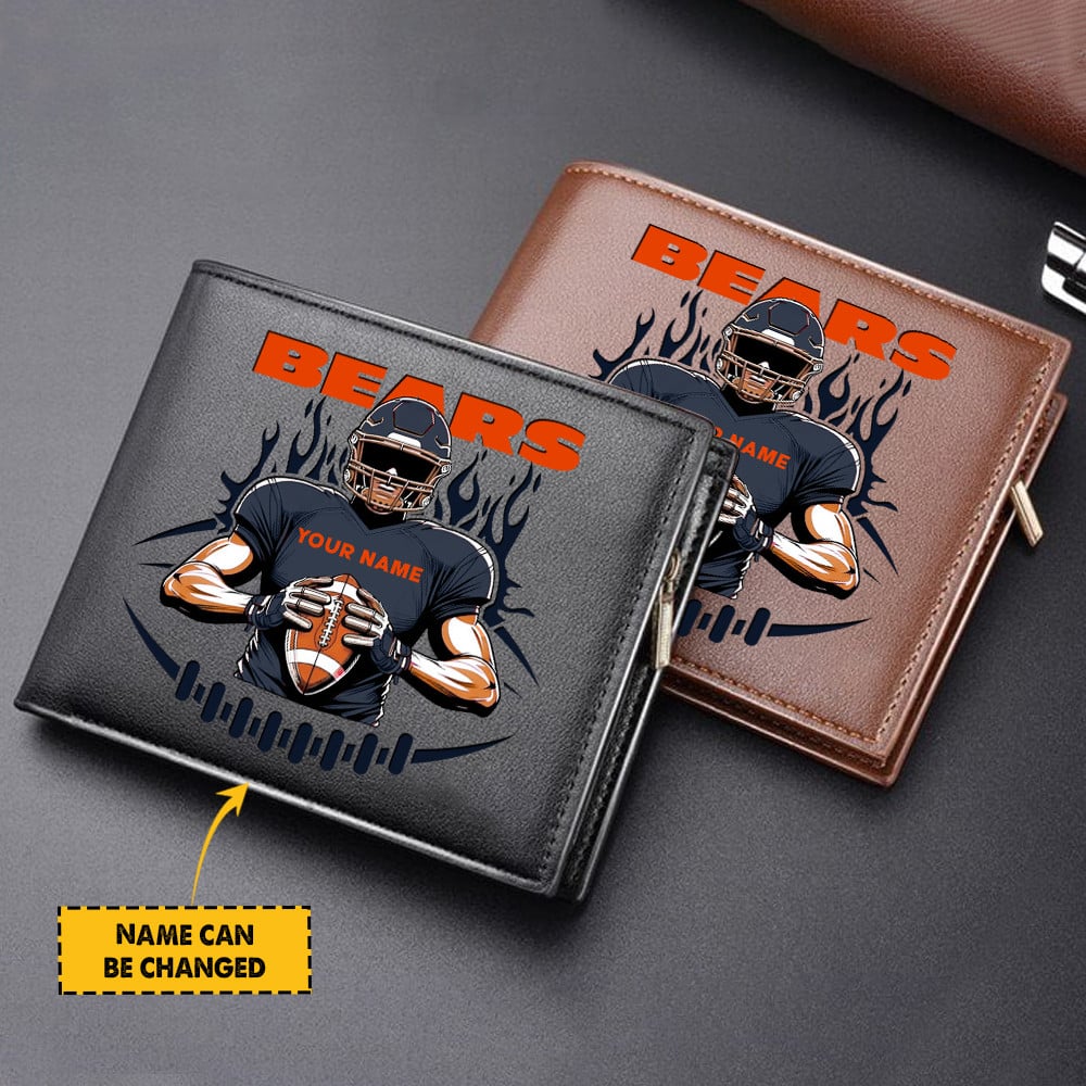 Sportswearmerch Chicago Bears NFL Personalized Men Wallet For Fan