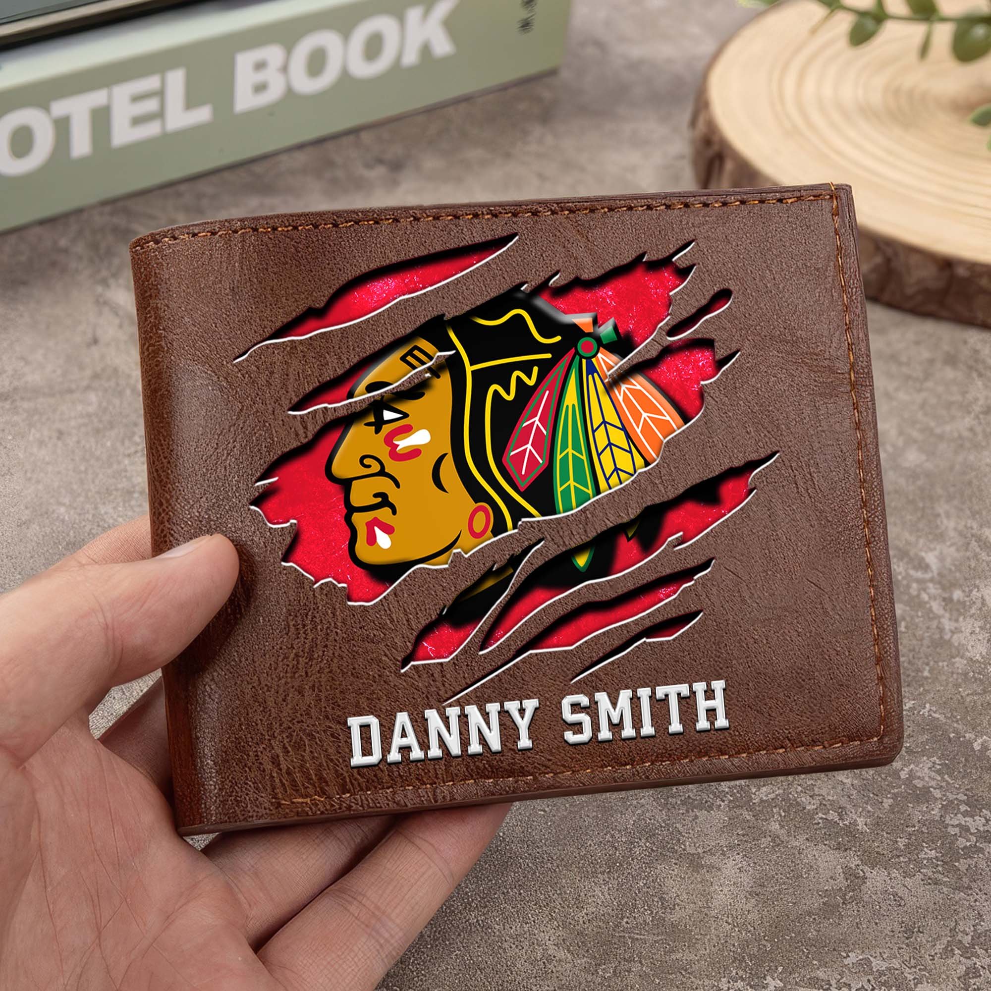 Sportswearmerch Chicago Blackhawks NHL Folded Wallet For Fan