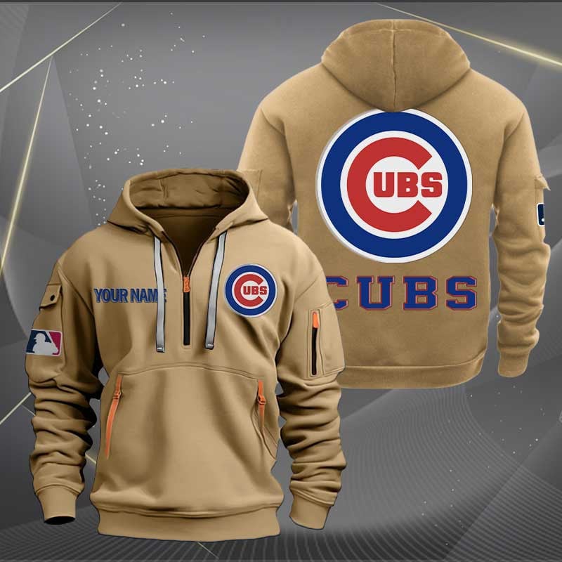 Sportswearmerch Chicago Cubs MLB Half Zip Hoodie For Fan