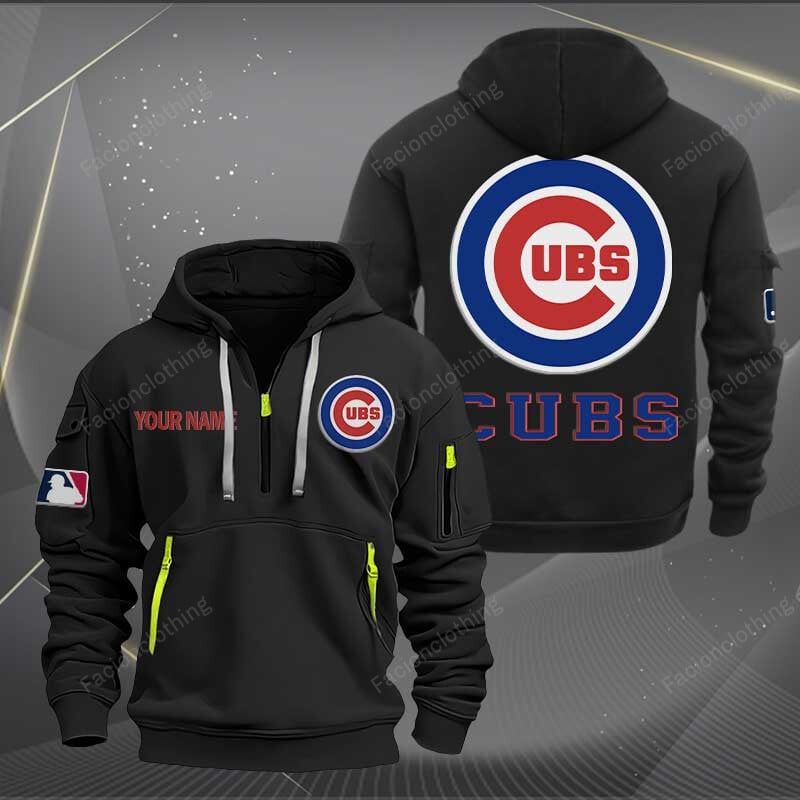 Sportswearmerch Chicago Cubs MLB Half Zip Hoodie For Fan