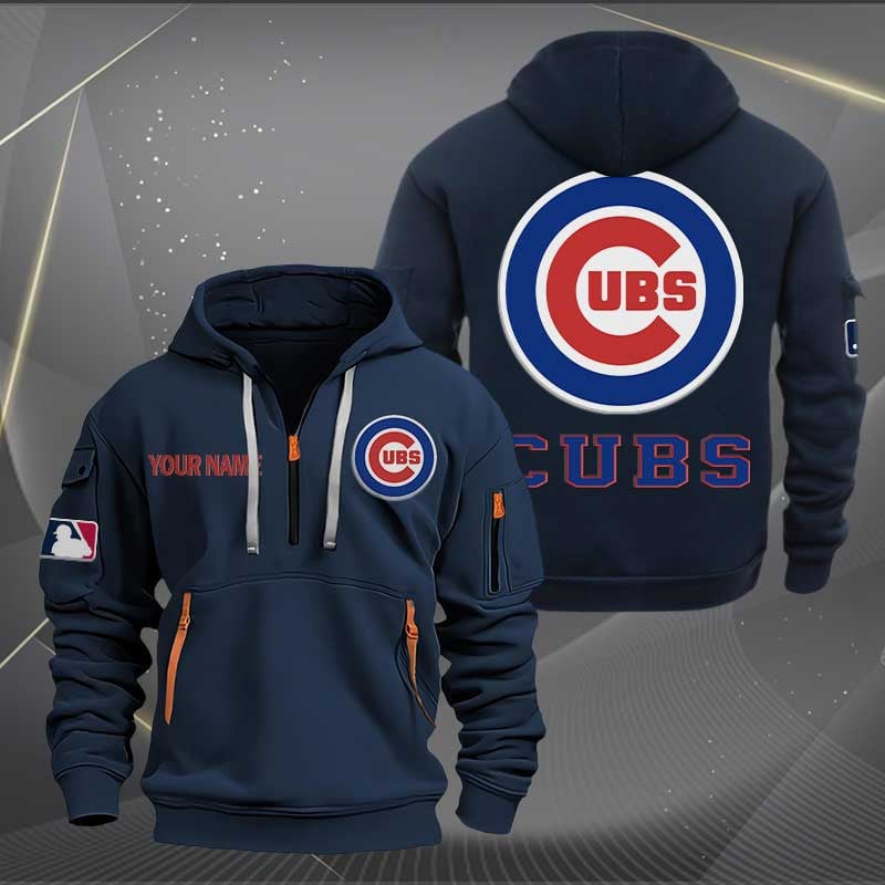 Sportswearmerch Chicago Cubs MLB Half Zip Hoodie For Fan