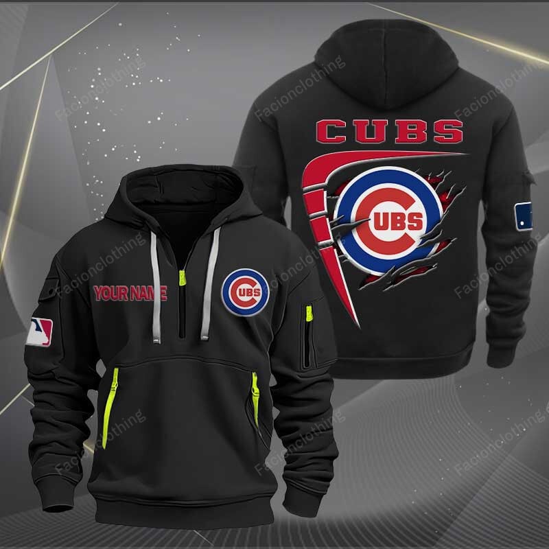 Sportswearmerch Chicago Cubs MLB Personalized Half Zip Hoodie For Fan