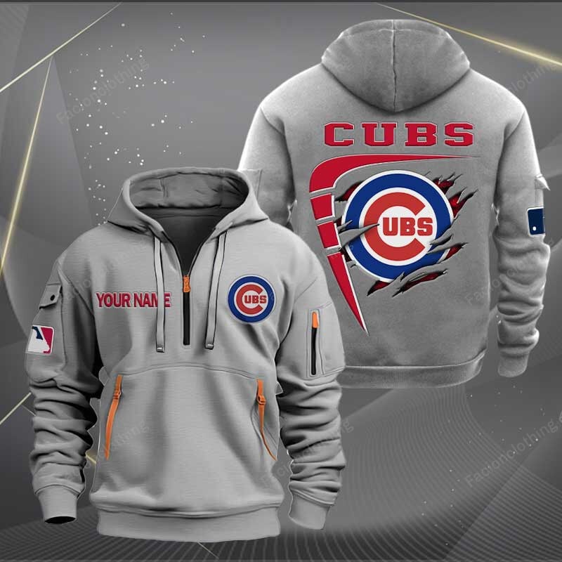 Sportswearmerch Chicago Cubs MLB Personalized Half Zip Hoodie For Fan
