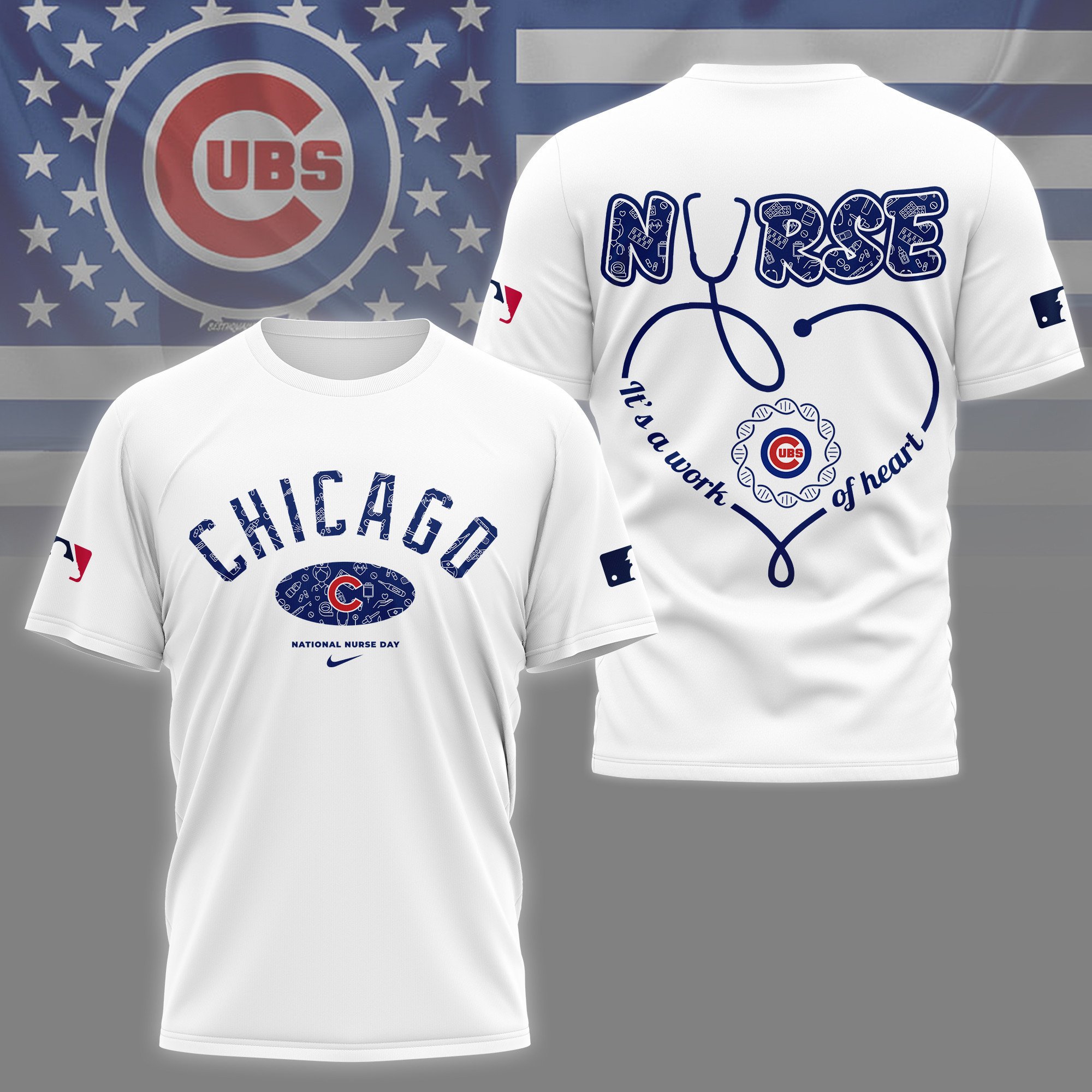 Sportswearmerch Chicago Cubs MLB Personalized T-shirt For Fan