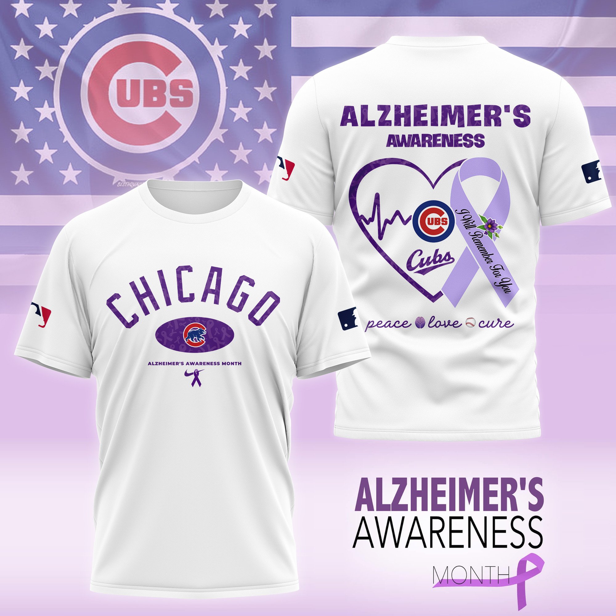 Sportswearmerch Chicago Cubs MLB Personalized T-shirt For Fan