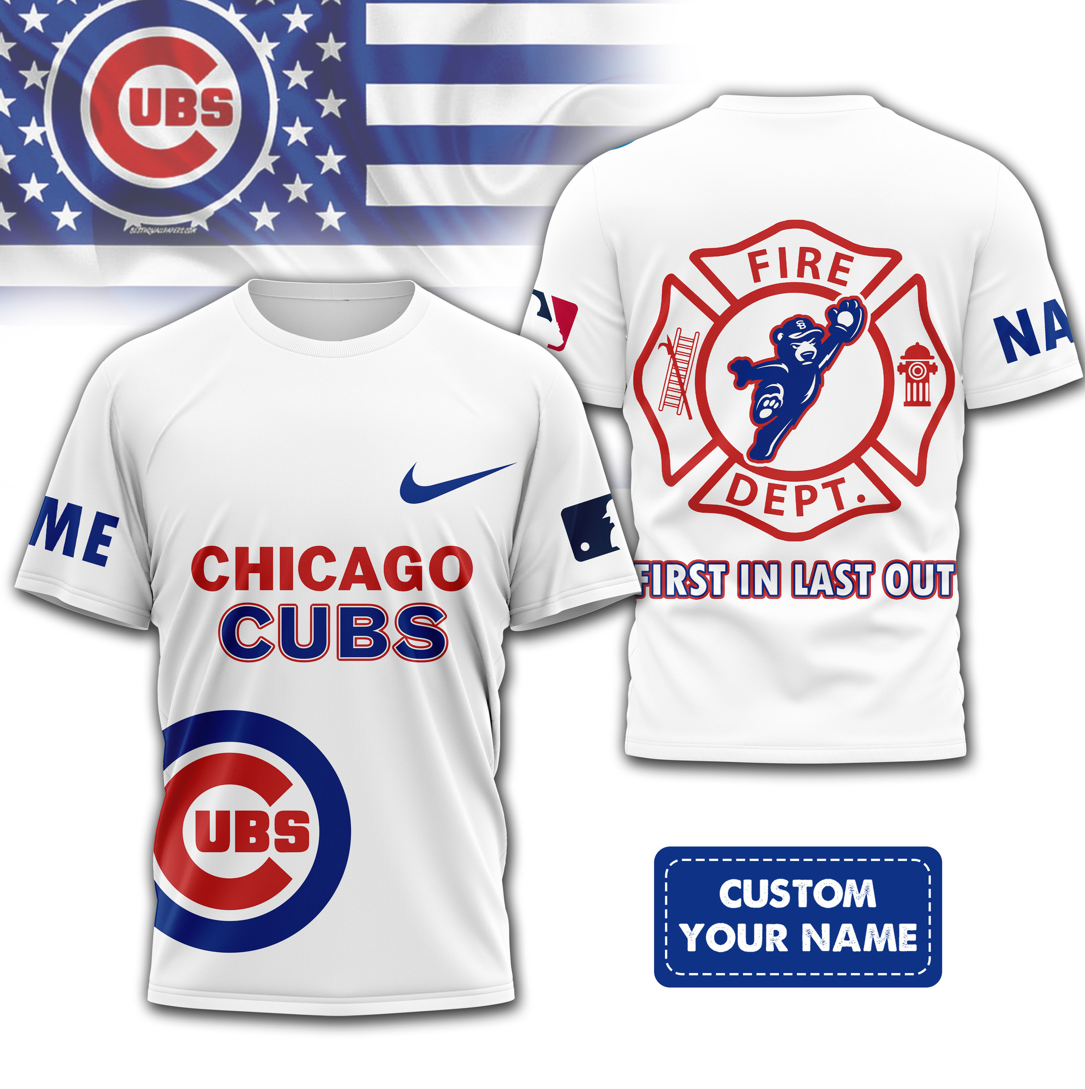 Sportswearmerch Chicago Cubs MLB Personalized T-shirt For Fan