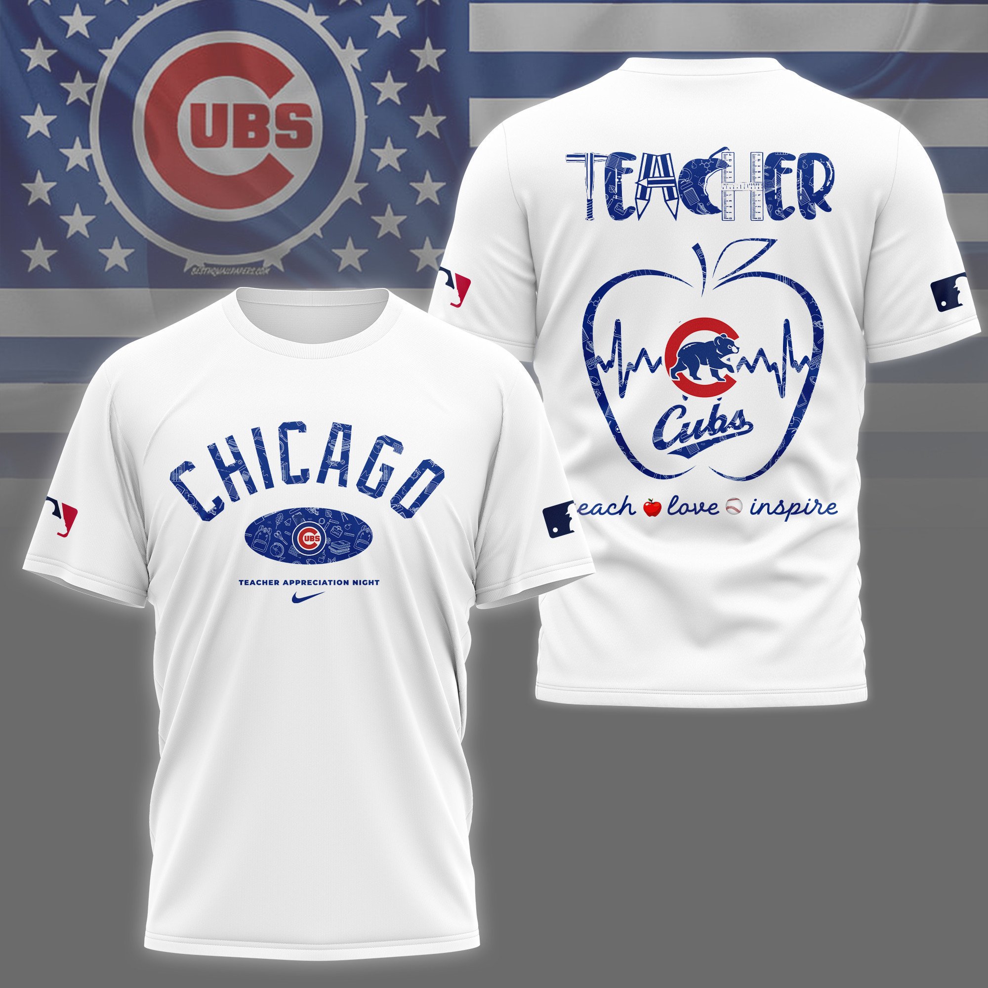 Sportswearmerch Chicago Cubs MLB Personalized T-shirt For Fan
