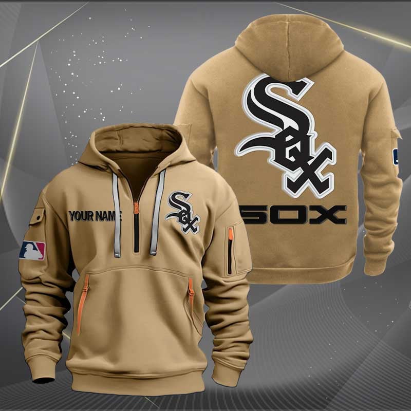 Sportswearmerch Chicago White Sox MLB Half Zip Hoodie For Fan