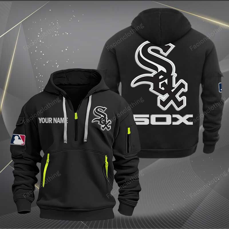 Sportswearmerch Chicago White Sox MLB Half Zip Hoodie For Fan
