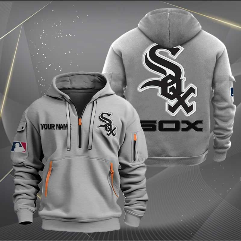 Sportswearmerch Chicago White Sox MLB Half Zip Hoodie For Fan