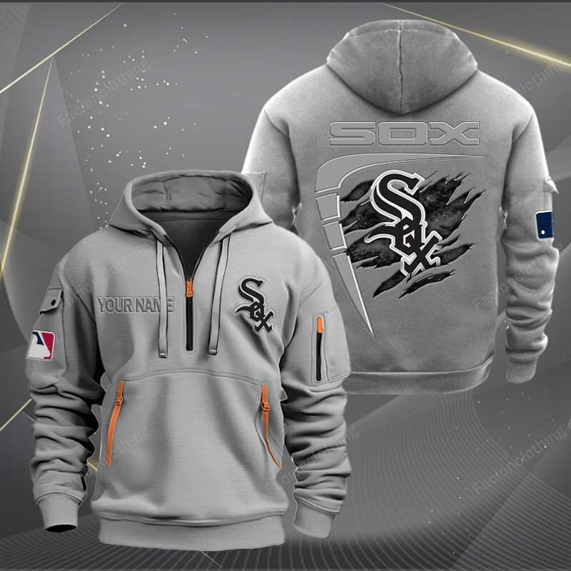 Sportswearmerch Chicago White Sox MLB Personalized Half Zip Hoodie For Fan