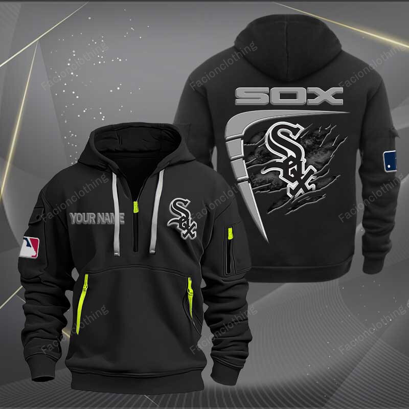 Sportswearmerch Chicago White Sox MLB Personalized Half Zip Hoodie For Fan