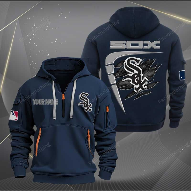 Sportswearmerch Chicago White Sox MLB Personalized Half Zip Hoodie For Fan