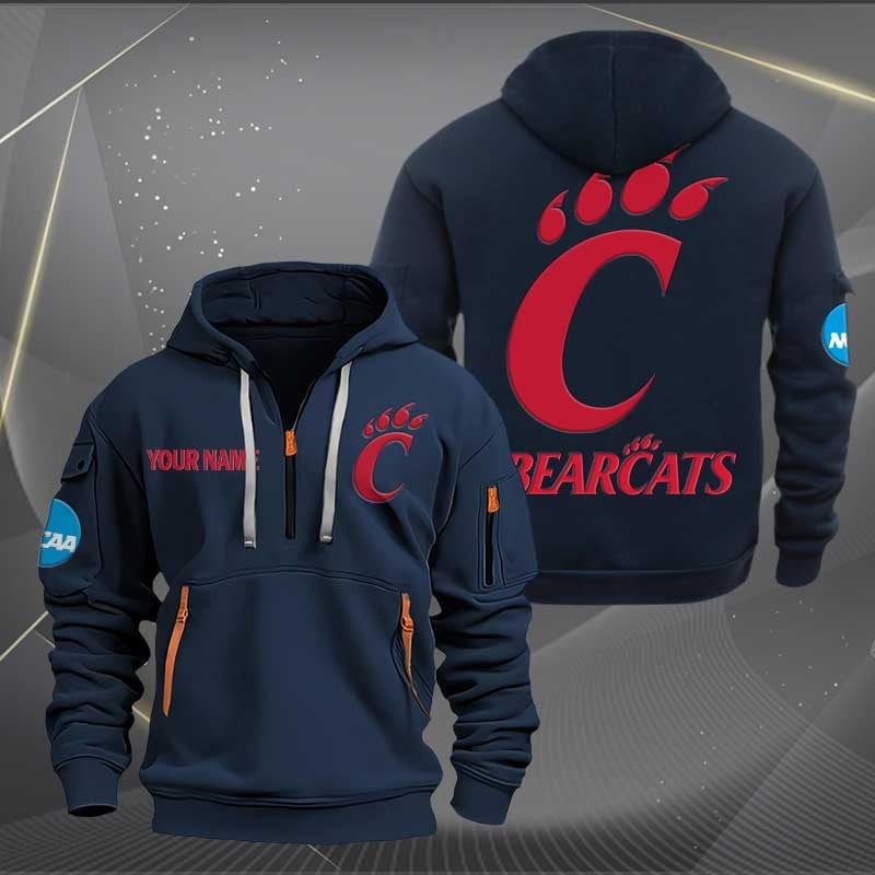 Sportswearmerch Cincinnati Bearcats NCAA Half Zip Hoodie For Fan